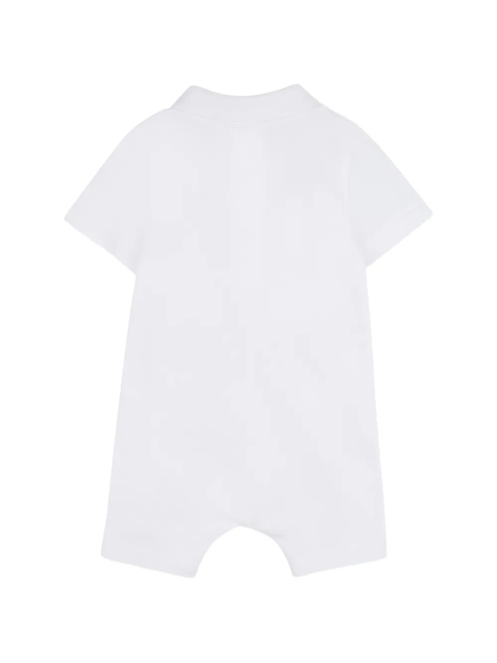 BOSS Kidswear Poloshirt romper met patchdetail Wit