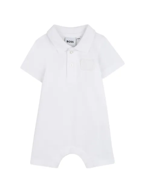 BOSS Kidswear Macacão polo com detalhe de patch