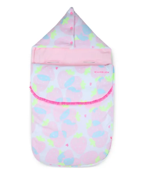 Billieblush strawberry-print ruffled sleep bag