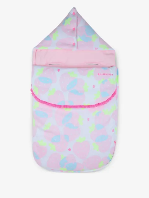 Billieblush strawberry-print ruffled sleep bag