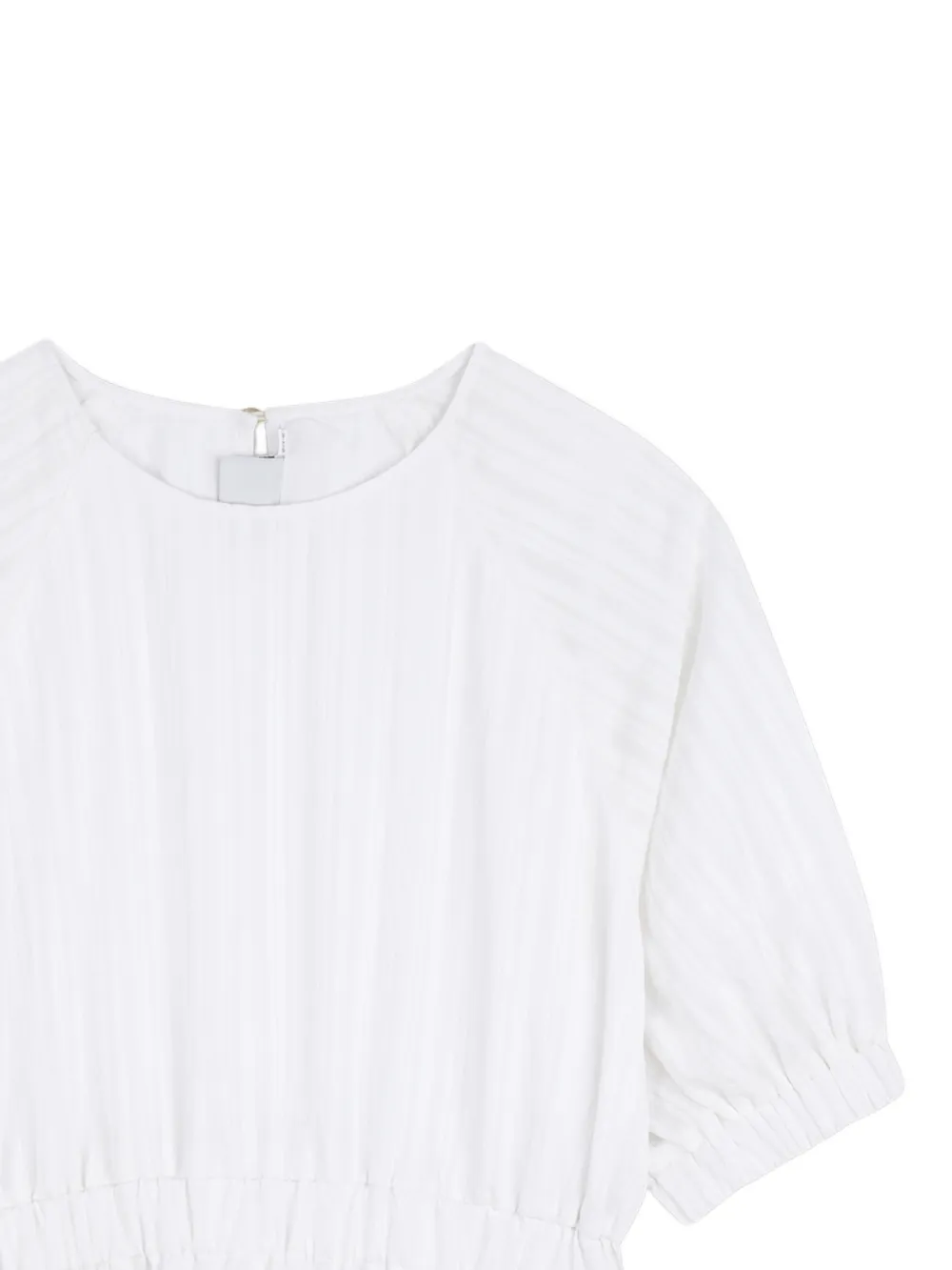  Boss Kidswear Striped Drawstring-waist Dress - White 