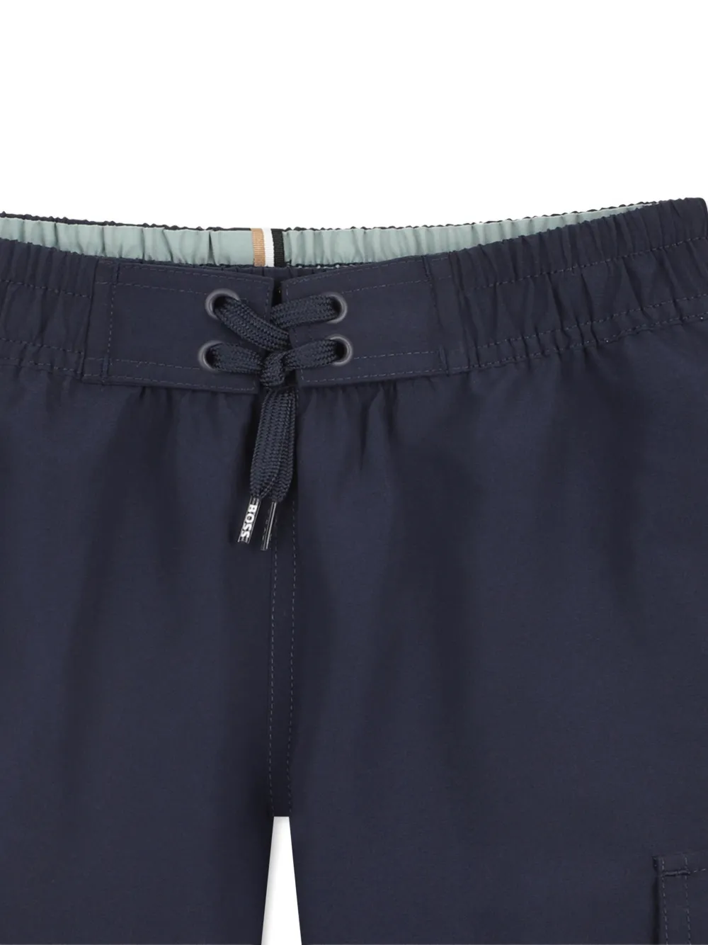 BOSS Kidswear Zwembroek met trekkoord Blauw