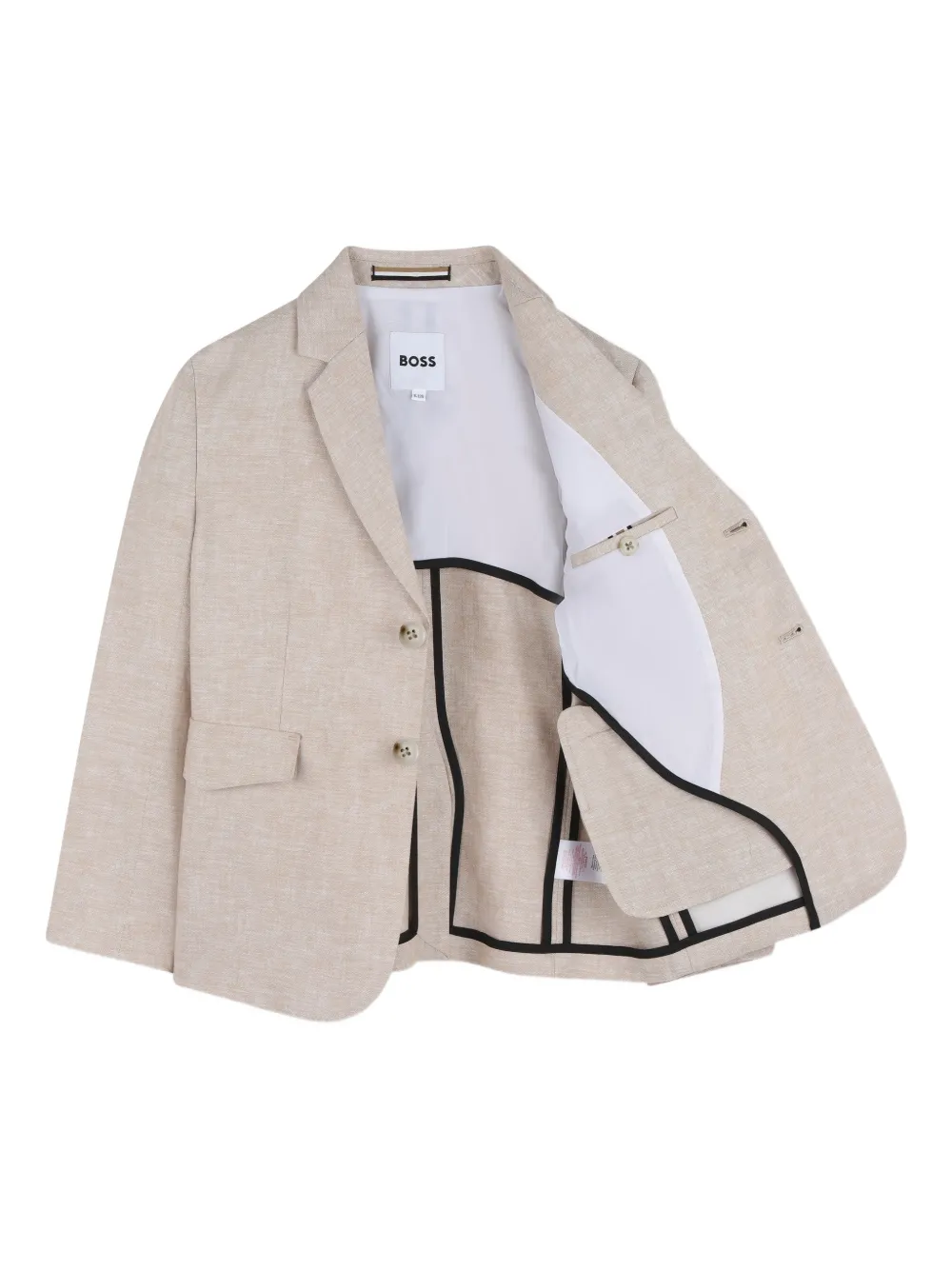BOSS Kidswear Blazer met enkele rij knopen Beige