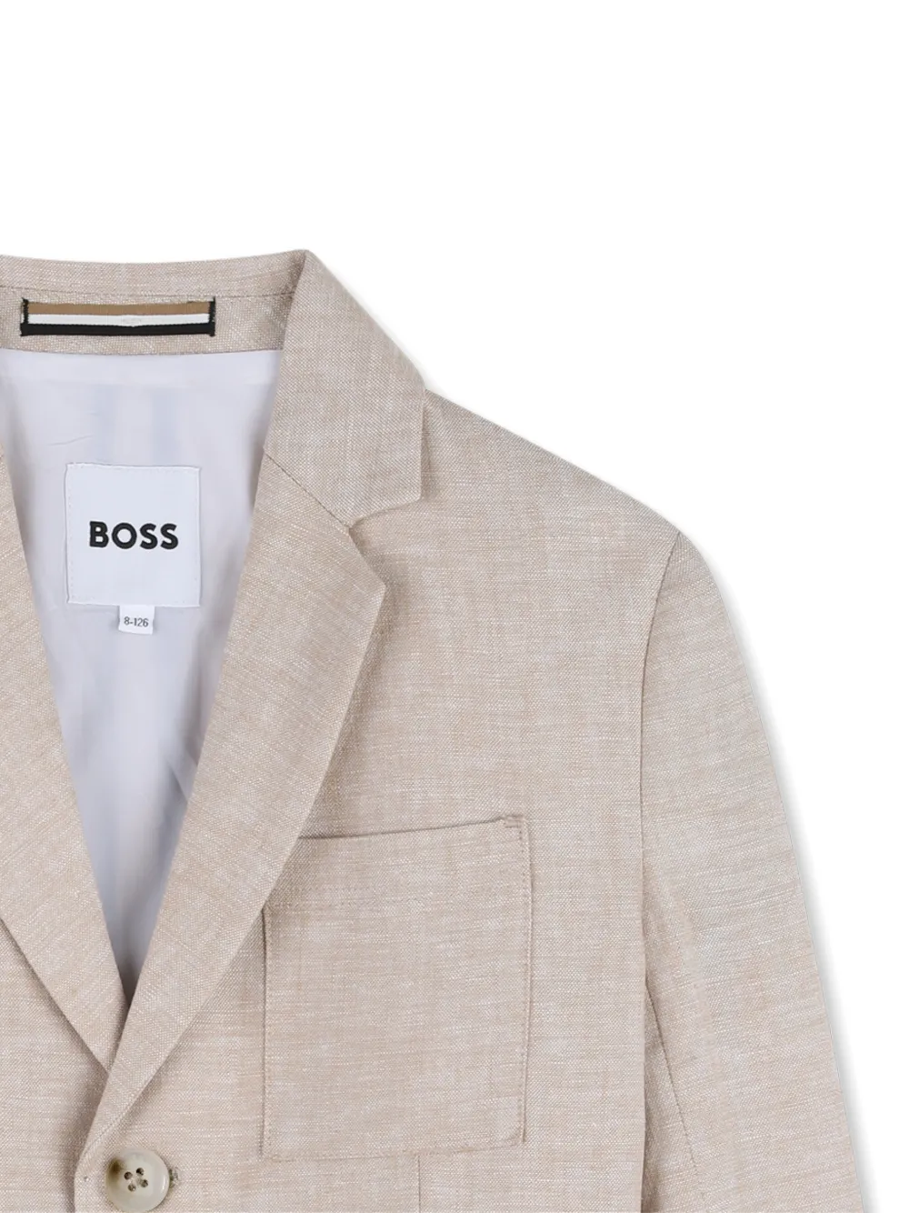  Boss Kidswear Single-breasted Blazer - Neutrals 