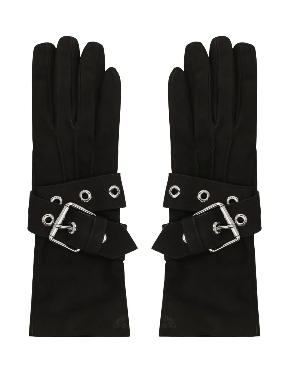 Vivienne Westwood buckle leather gloves - Nero