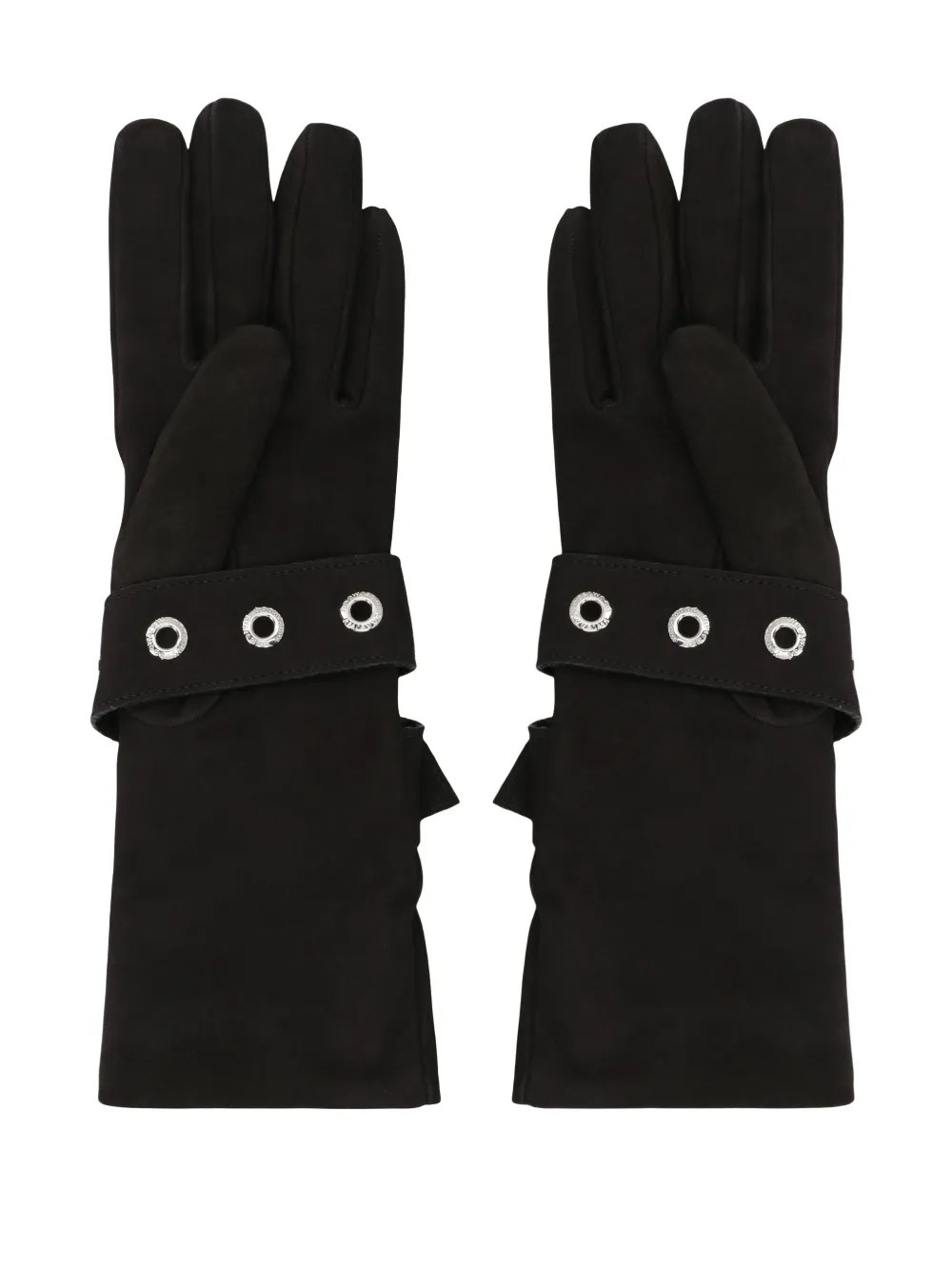 Vivienne Westwood buckle leather gloves - Zwart