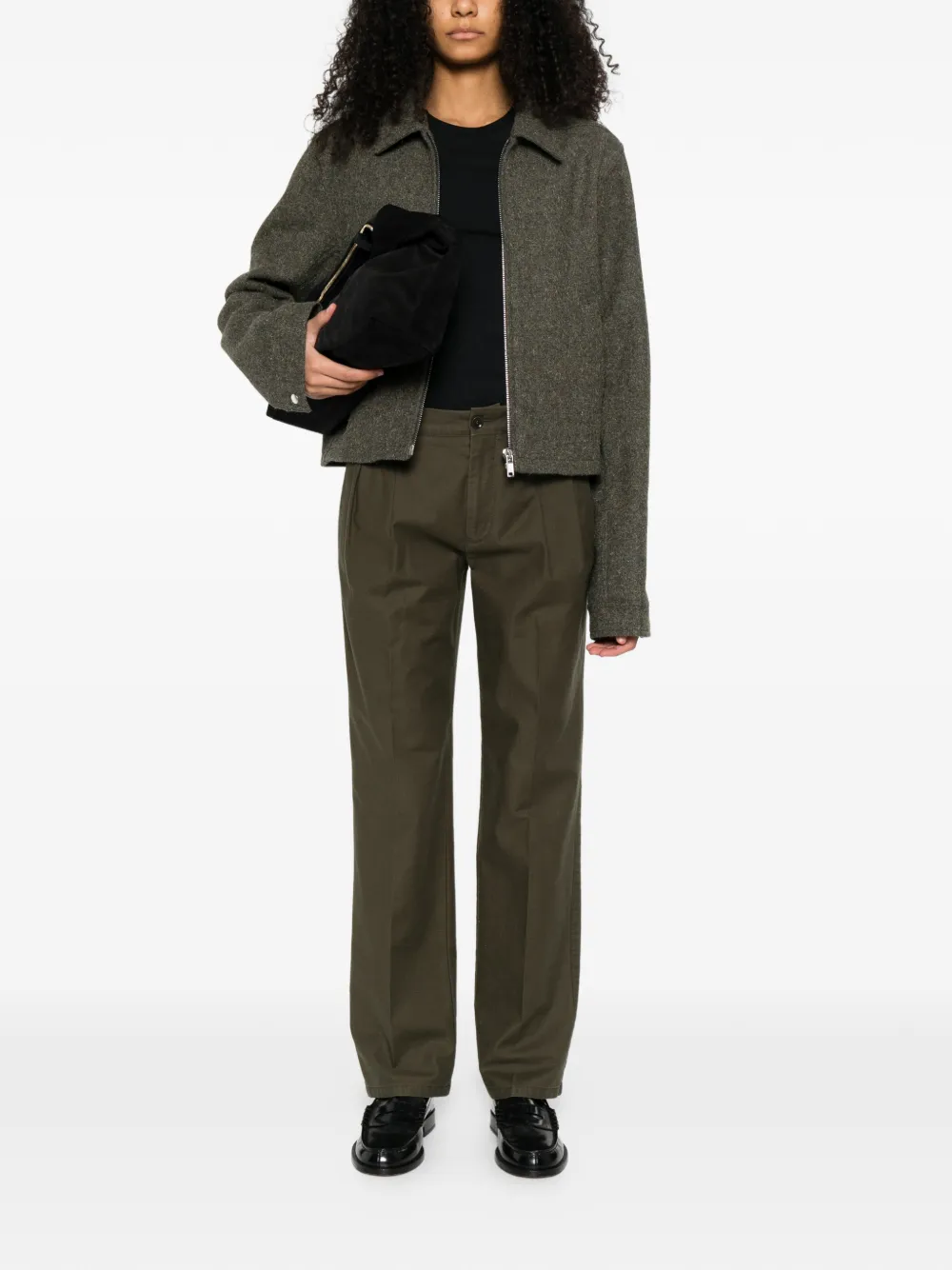 ASPESI pleated cotton trousers | Straight-Leg Pants | Image 2