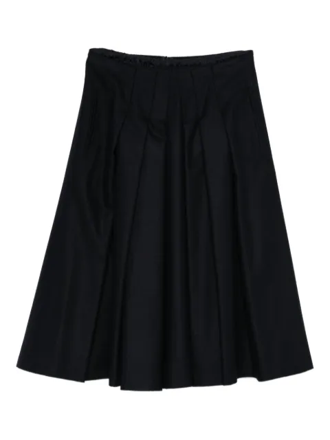 ASPESI pleated flannel midi skirt