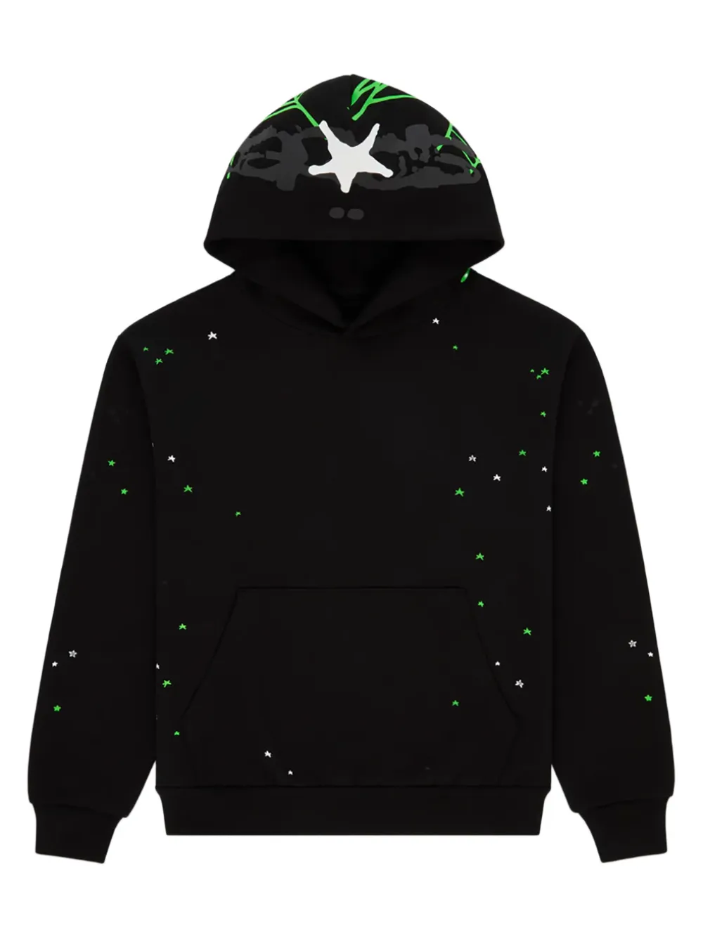 SP5DER graphic-print hoodie | Black | Image 1