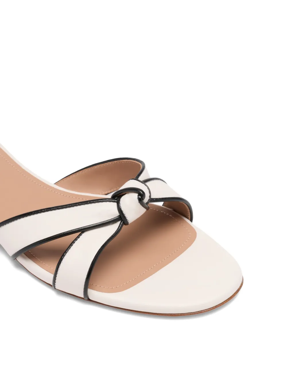 Malone Souliers Raquel geknoopte leren sandalen Wit