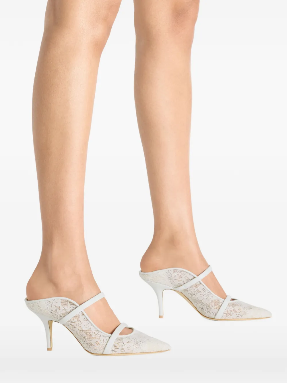 Malone Souliers Maureen muiltjes met bandje Wit