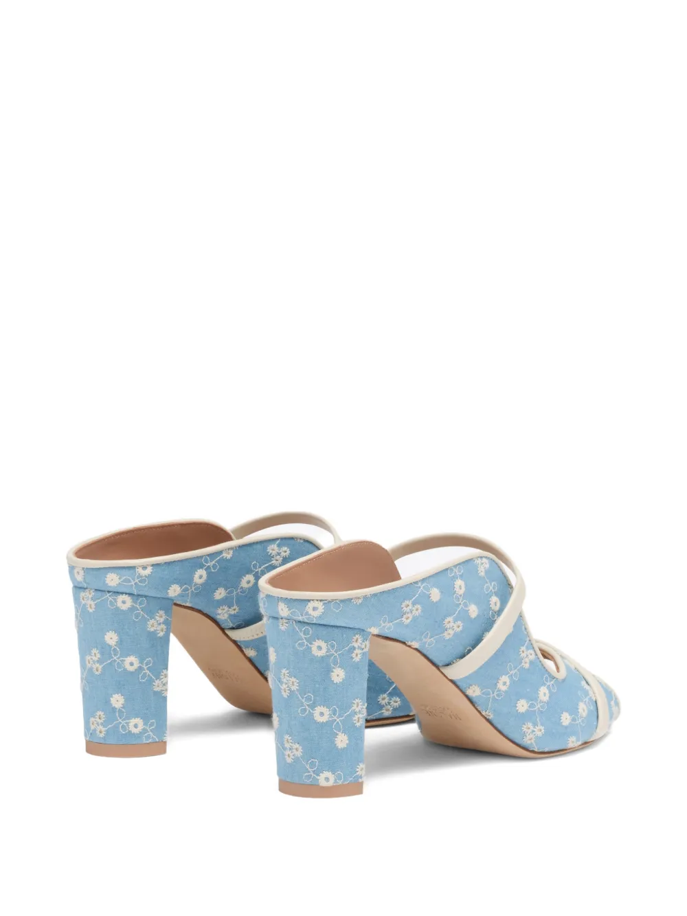Malone Souliers Norah sandalen met bloemenprint en hak Blauw