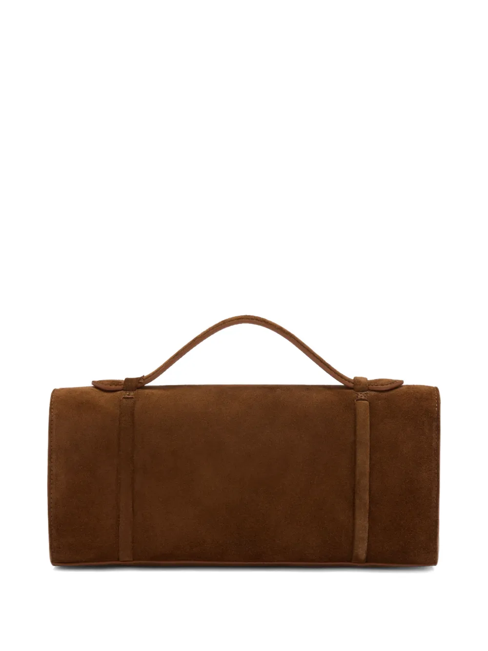  Malone Souliers May Crosta Handle Suede Clutch Bag - Brown 