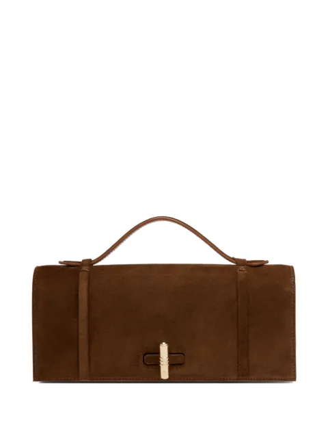 Malone Souliers May Crosta handle suede clutch bag