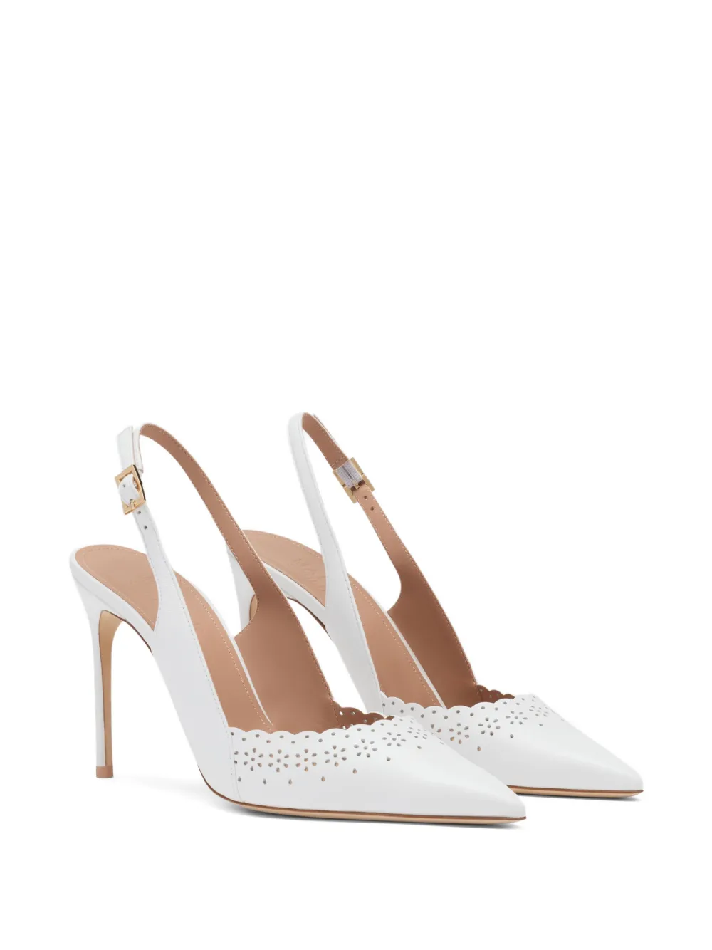 Malone Souliers Sunny leren slingback pumps Wit