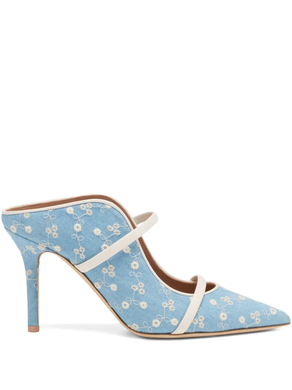 Malone Souliers Maureen floral-printed mules - Blue