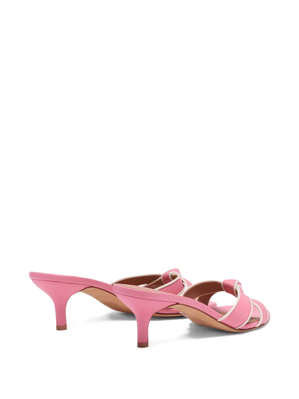 Malone Souliers Raquel geknoopte leren sandalen met hak Roze