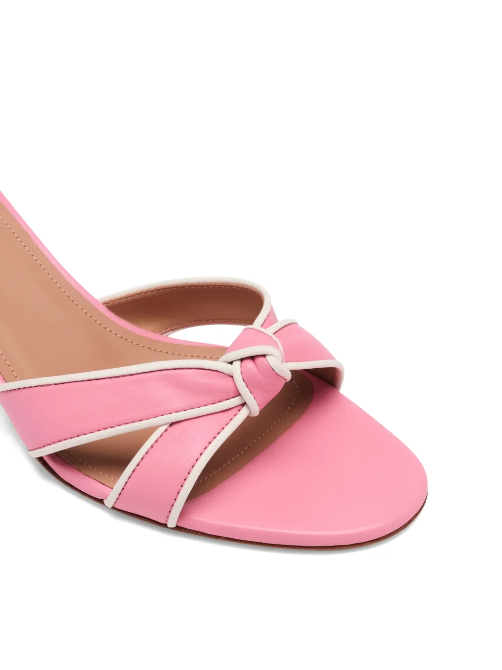Malone Souliers Raquel geknoopte leren sandalen met hak Roze