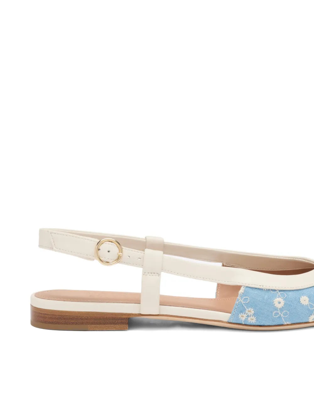 Malone Souliers Tate slingback ballerina's met bloemenprint Blauw
