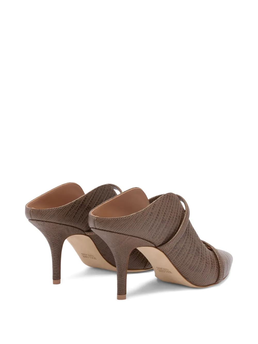 Malone Souliers 70 mm Maureen leren muiltjes met reliëf Bruin