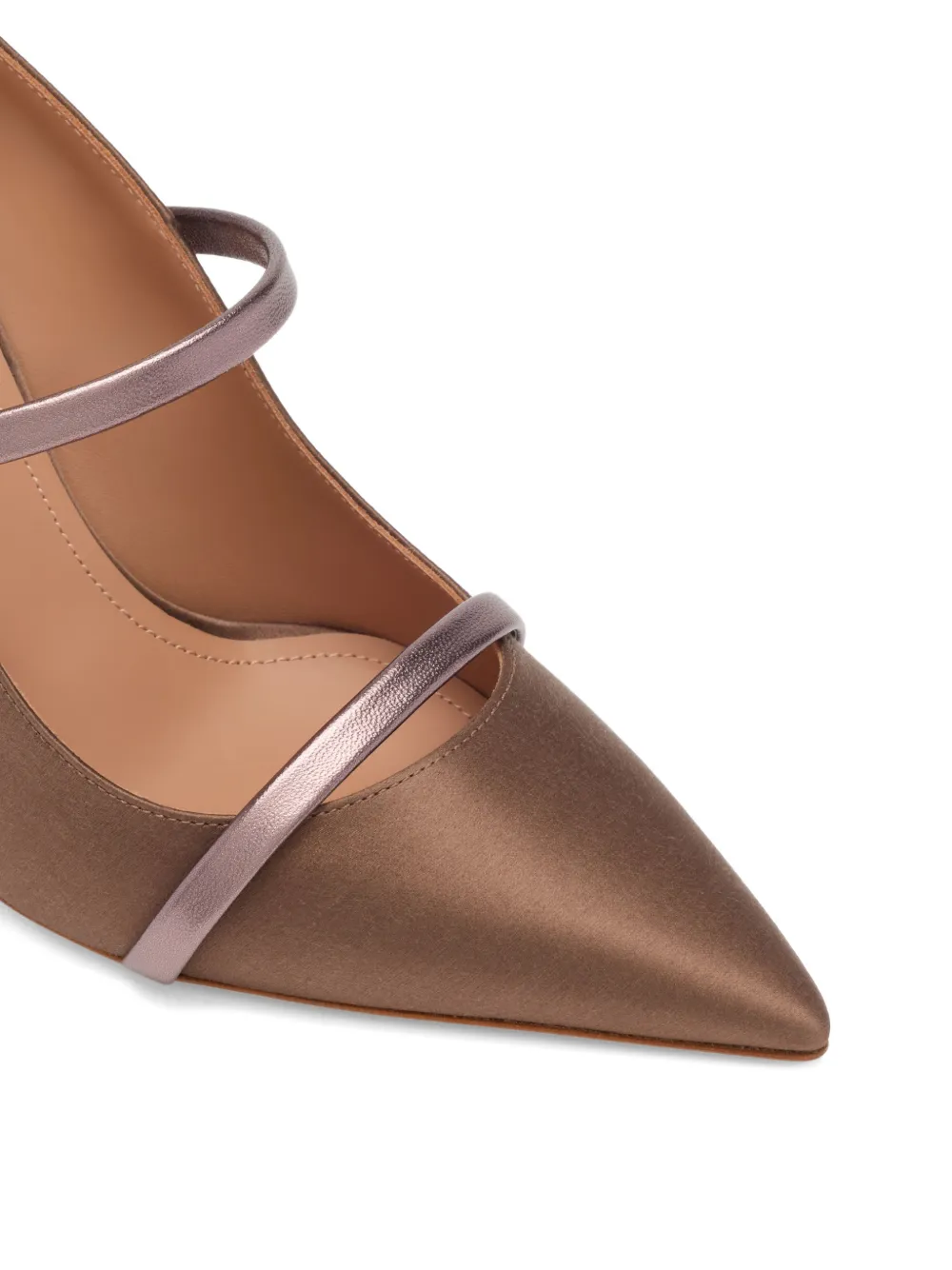 Malone Souliers Diaz pumps met bandje Bruin