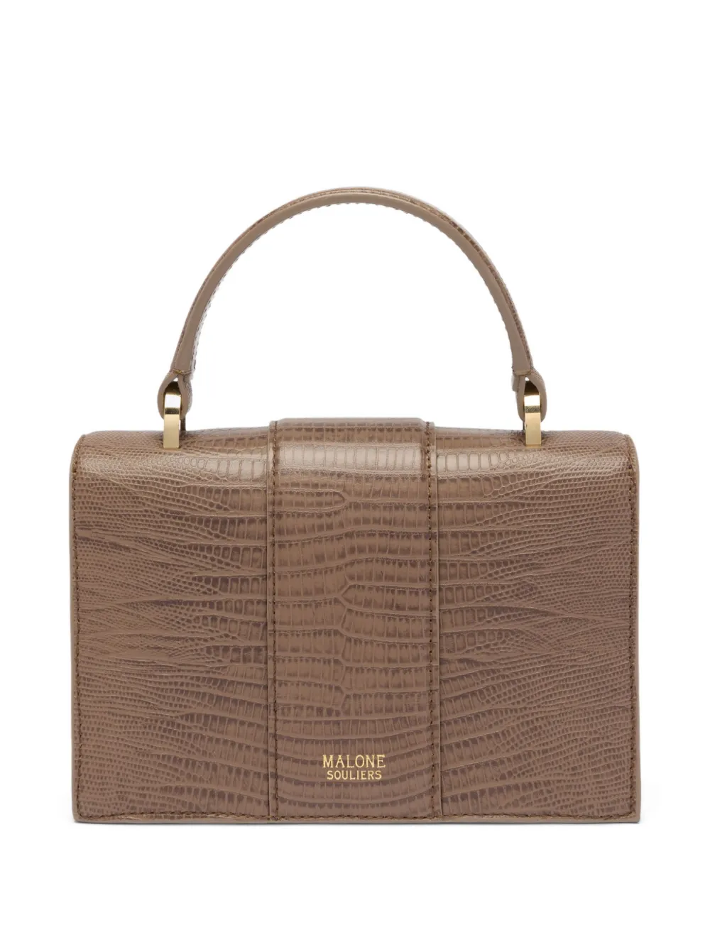  Malone Souliers Audrey Embossed Leather Mini Satchel - Brown 