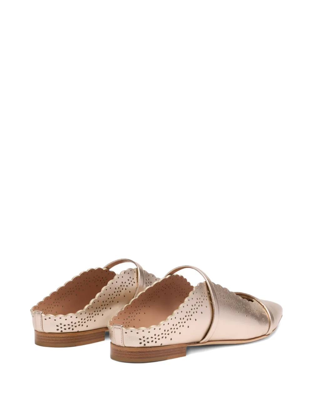Malone Souliers Metallic broderie ballerina's Goud