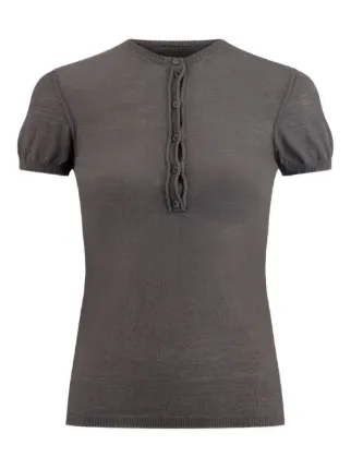 Paloma Wool Don Buttoned T-shirt | Grey | FARFETCH