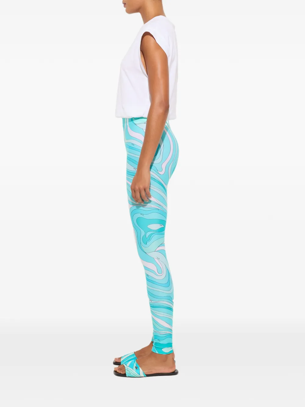  Pucci Leggins Con Estampado Labirinto - Azul 