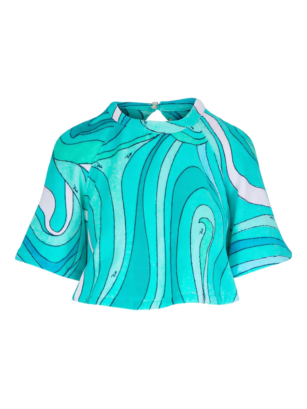 PUCCI playera corto con estampado Marmo | azul | Image 1