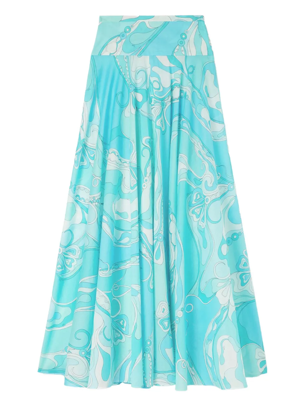 PUCCI Orchidee-print long skirt | Blue | Image 1