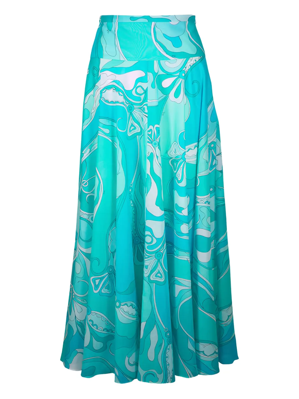 PUCCI orchidee-print long skirt | Blue | Image 1