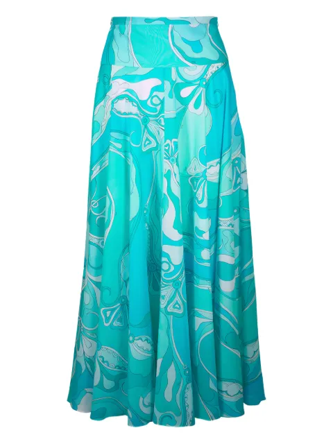 PUCCI Orchidee-print long skirt