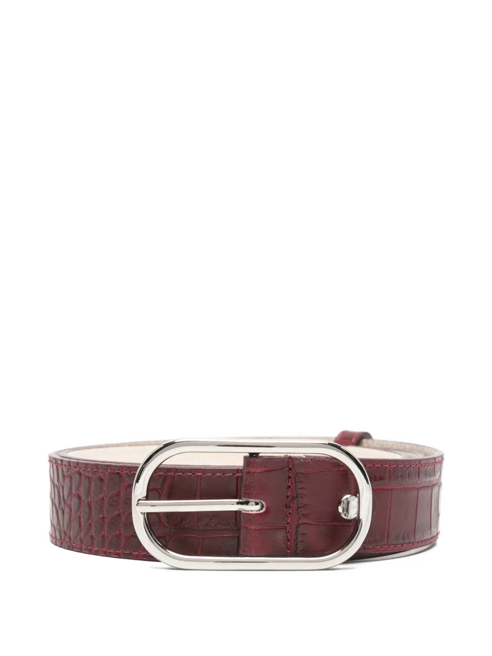 HERSKIND bordeaux oval-buckle belt - Rosso