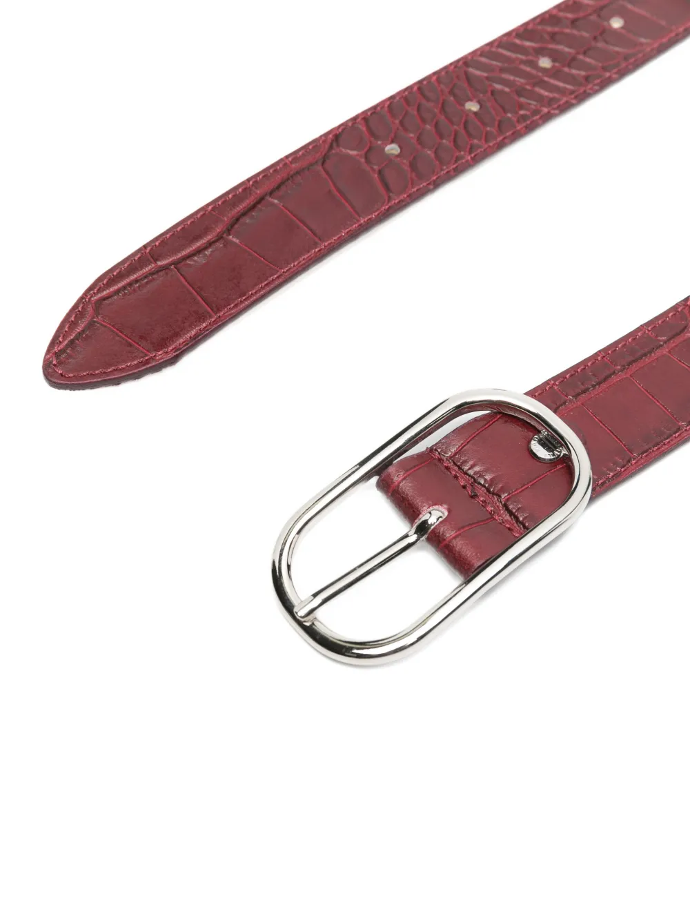 HERSKIND bordeaux oval-buckle belt - Rood