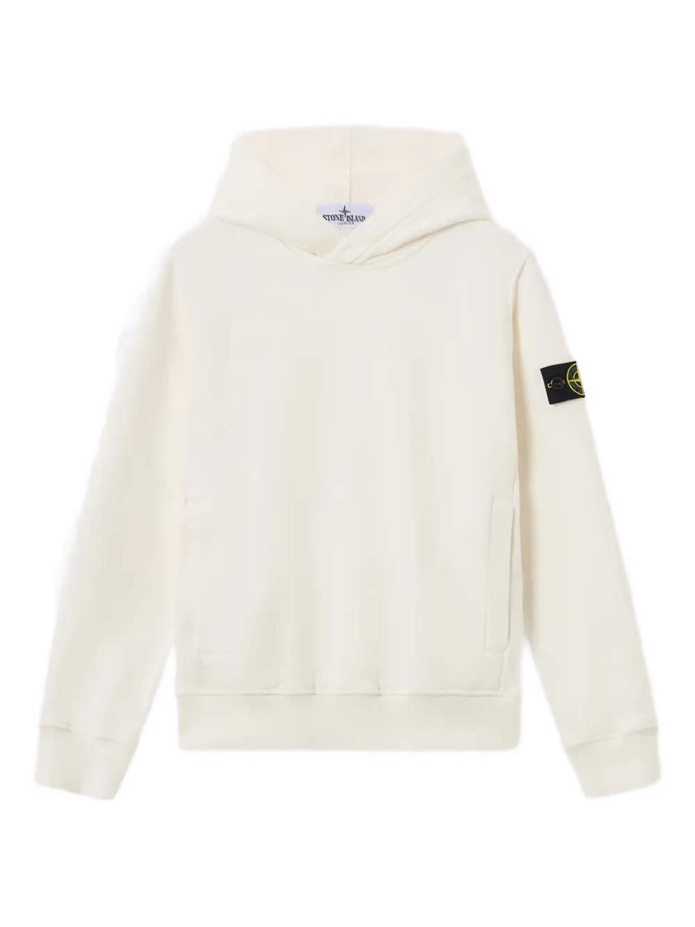 Stone Island Junior logo-patch hoodie - Toni neutri