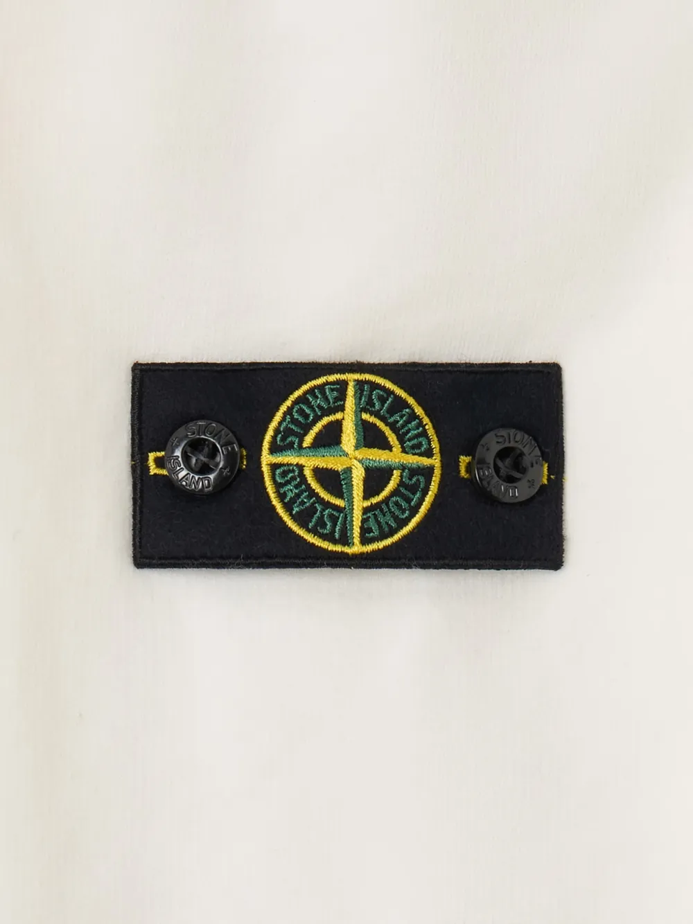Stone Island Junior Hoodie met logopatch Beige