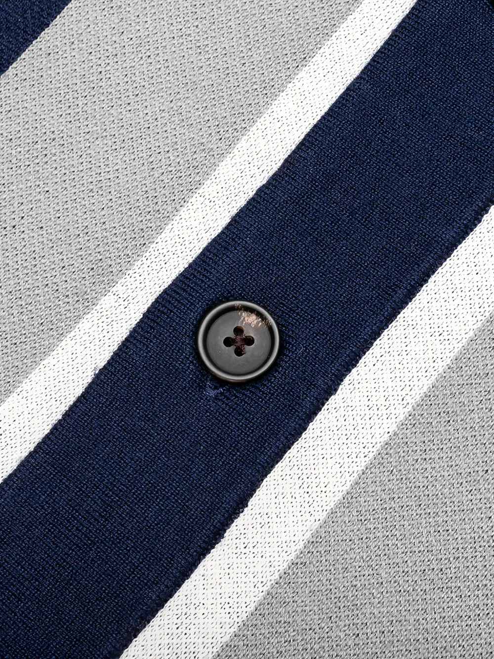 Awake NY Gebreid overhemd met campkraag Blauw