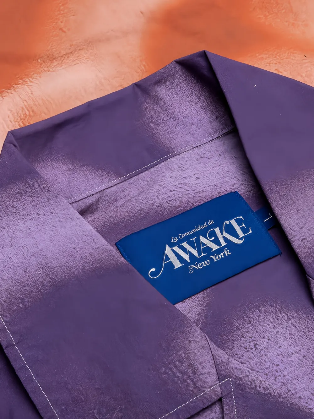 Awake NY Overhemd met geverfd effect - Paars