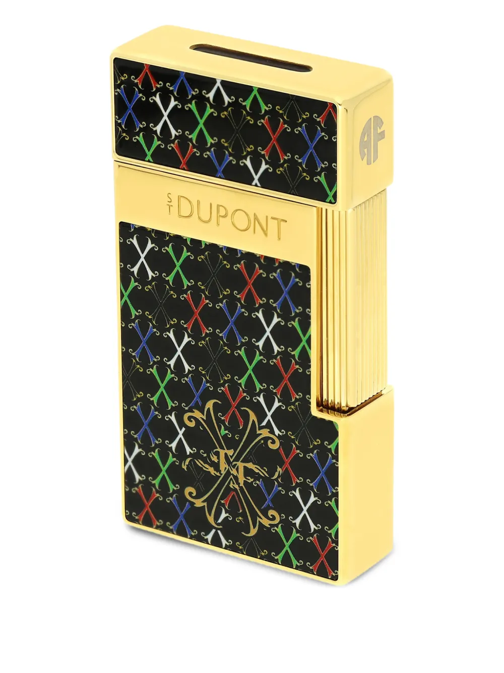 St Dupont Biggy Patterned Lighter In Brown