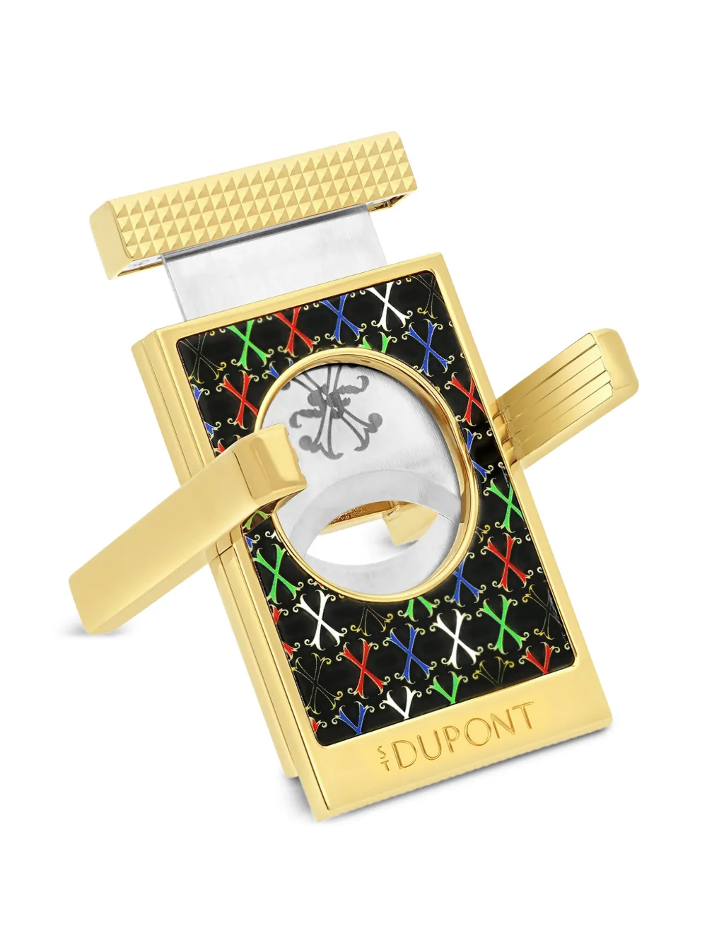 St Dupont Patterned Gold-tone Cigar Cutter In Multi
