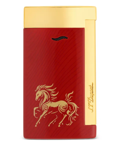 S.T. Dupont lacquered horse-motif lighter