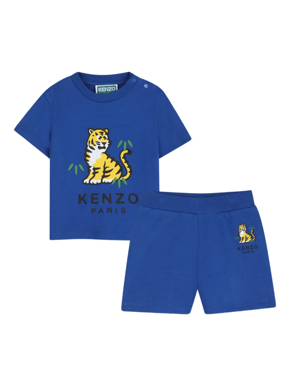 Kenzo Kids Set shorts con stampa - Blu
