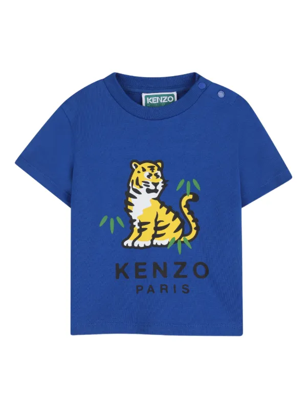 Kenzo Kids Tiger-print Short Set | Blue | FARFETCH