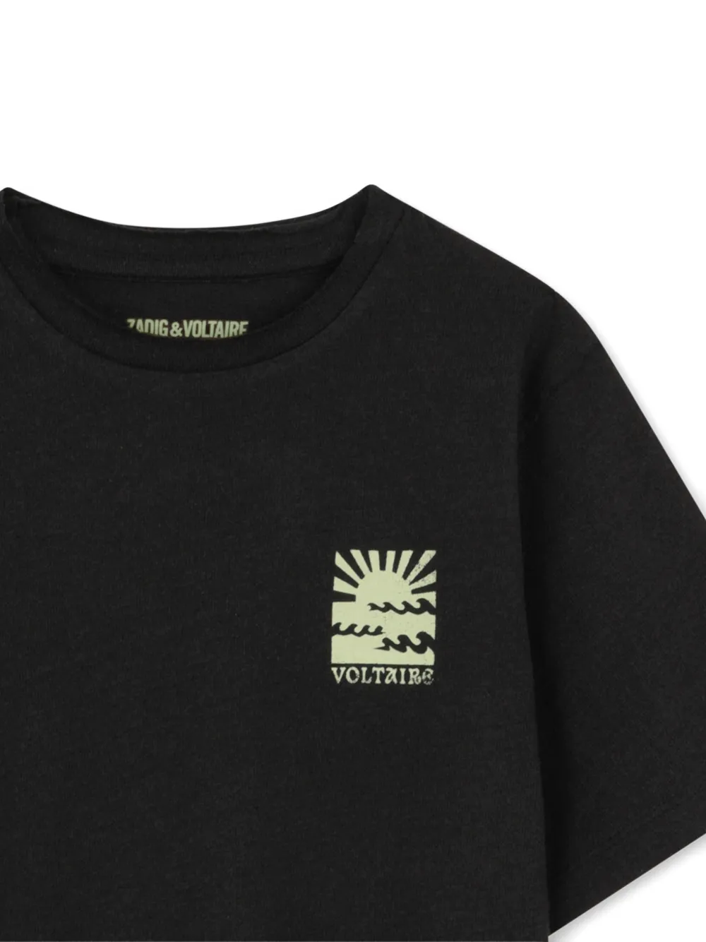 Zadig & Voltaire Kids T-shirt met bloemenprint Zwart