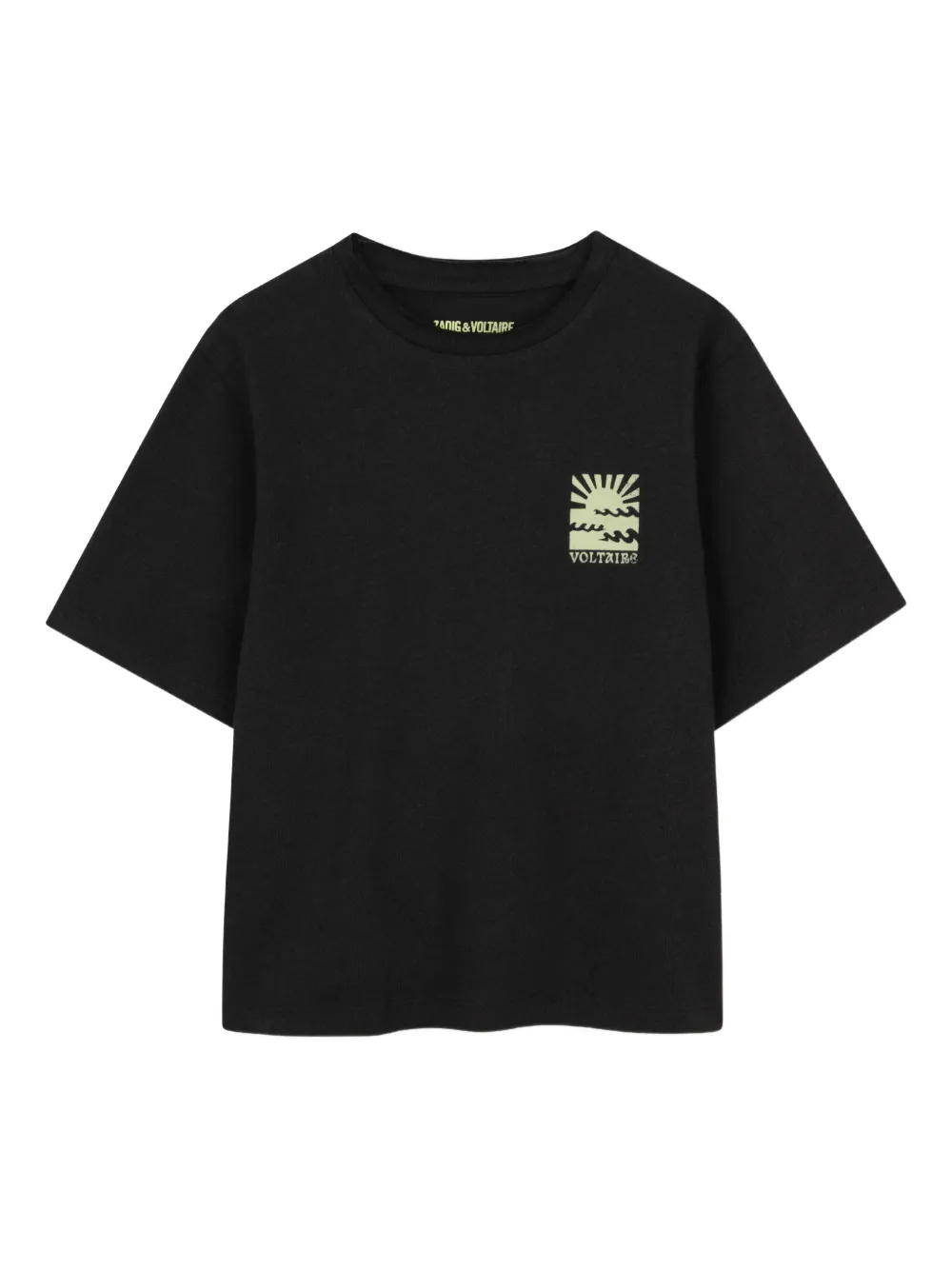 Zadig & Voltaire Kids T-shirt a fiori - Nero