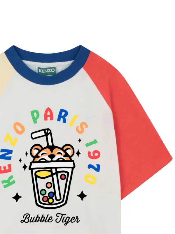 Kenzo Kids Bubble Tiger Tシャツ | ホワイト | FARFETCH JP