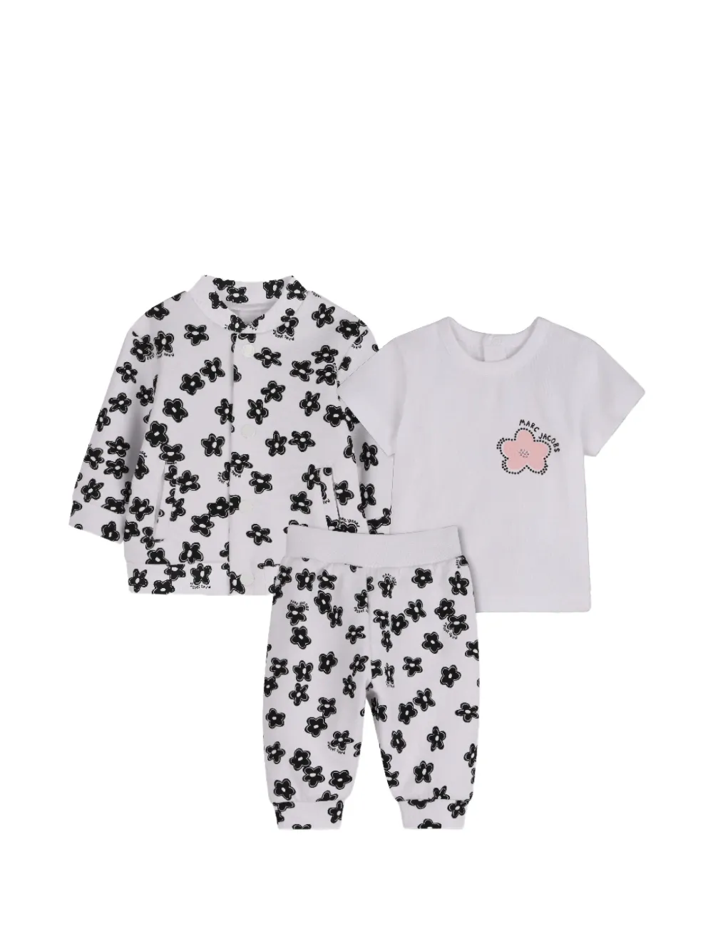 Marc Jacobs Kids Set giacca a fiori - Bianco