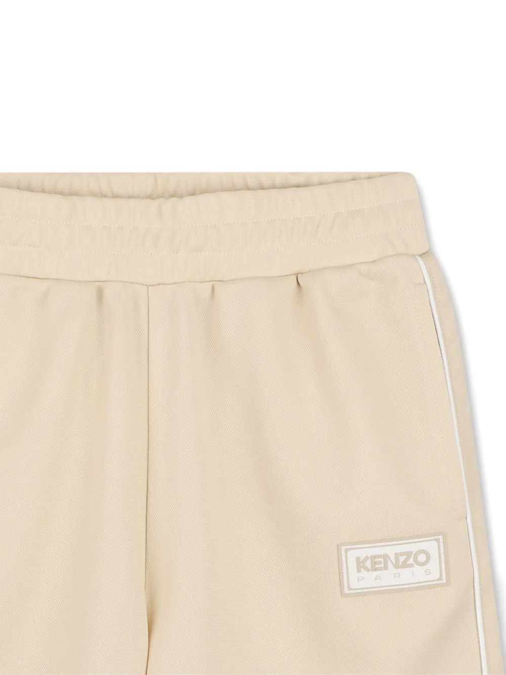  Kenzo Kids Panelled Logo Casual Shorts - Neutrals 