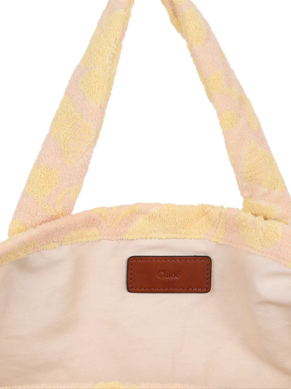 Chloé Kids Schoudertas met geborduurd logo Beige